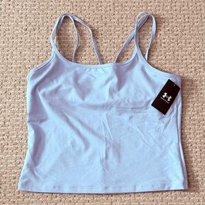 UNDER ARMOUR WOMEN'S SIZE XL FITTED SPORTS TOP DOUBLE LAYERED STRAPPY NWT